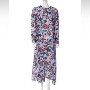 PEARL BY LELA ROSE Floral Crepe Midi Dress